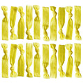 Kenz Laurenz Hair Ties 20 Elastics Ponytail Holder Set No Crease Ribbon Bands (Yellow)