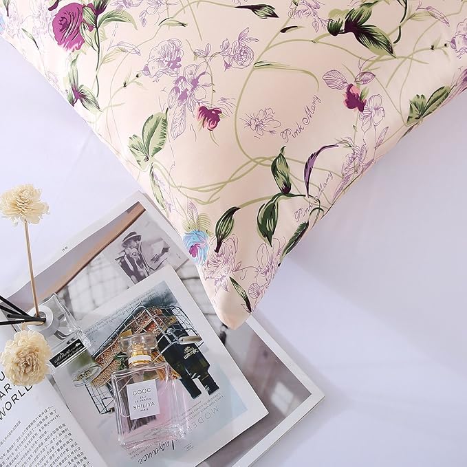 SLPBABY Silk Pillowcase for Hair and Skin with Hidden Zipper Print (King, Pattern1)