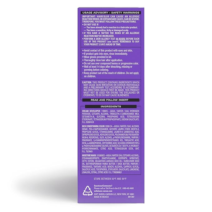 SoftSheen-Carson Dark and Lovely Fade Resist Rich Conditioning Color, Natural Black 372