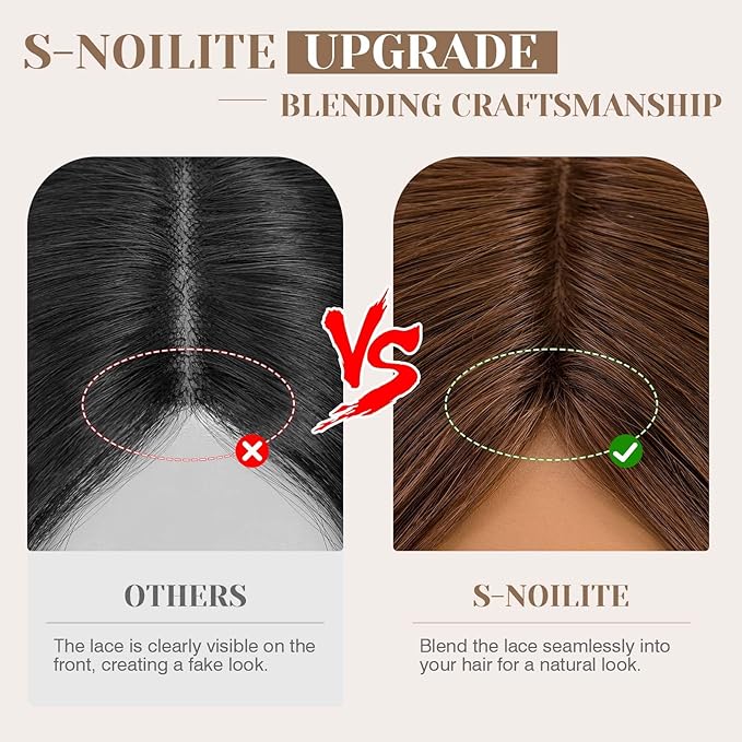 S-noilite Hair Toppers for Women Real Human Hair 3D 360° Cover Clip in 100% Real Human Hair Toppers 3″*4″ Clip in Silk Base 12 inch Light Brown