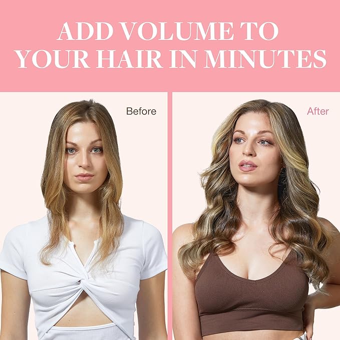 GOO GOO Clip in Hair Extensions Real Human Hair, Remy Human Hair Extensions Clip ins for Women, Natural Human Hair, 12inch 85g 7Pcs, 2/6/18 Balayage Brown to Dirty Blonde