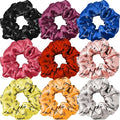 satin scrunchies for all hair type 9pack elastic hair band great for ponytails XL srcunchies set these soft hair ties is great for every occasion