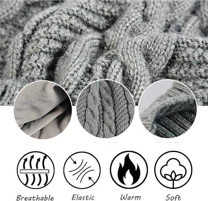 Wireless Hat Music Beanie Women Men Unisex Musical Beanie Hat Winter Warm Cap with Over Ear Headset Headphones Earphone Speaker Beanie Hat