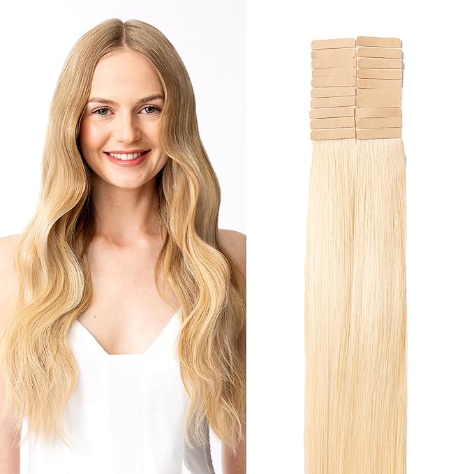 Luxy Tape-In Hair Extension Collection 20", 50g, Golden Blonde, 20 pieces