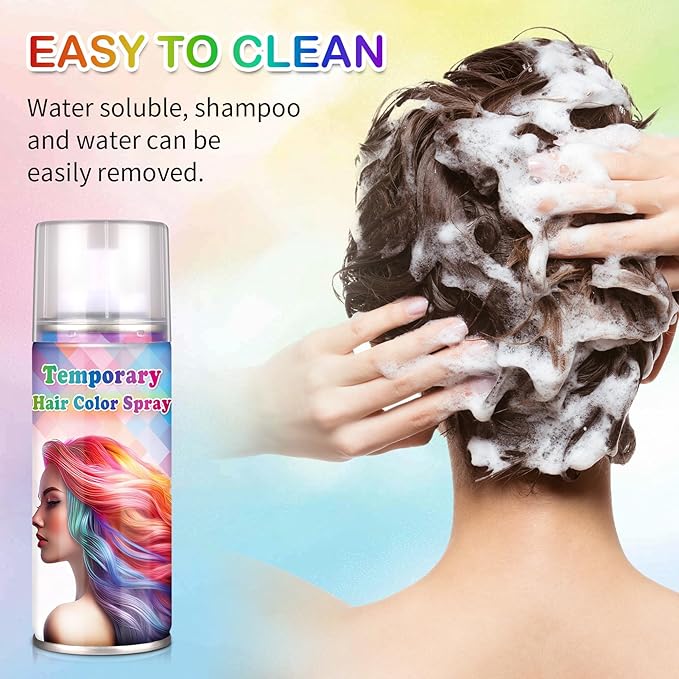 Pink Hair Color Spray Temporary,Instant Vivid Hair Dye that Washes out in 1 Wash for Halloween,Christmas,Cosplay Party,120ML (Pink）