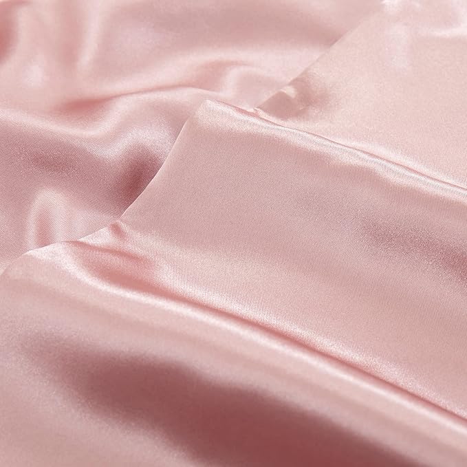 Aormenzy Champagne Satin Pillowcase for Hair and Skin, Satin Pillow Cases for Women Standard Size Set of 2 with Envelope Closure Silky Pillow Covers Wrinkle, Fade Resistant (20x26 Inches)