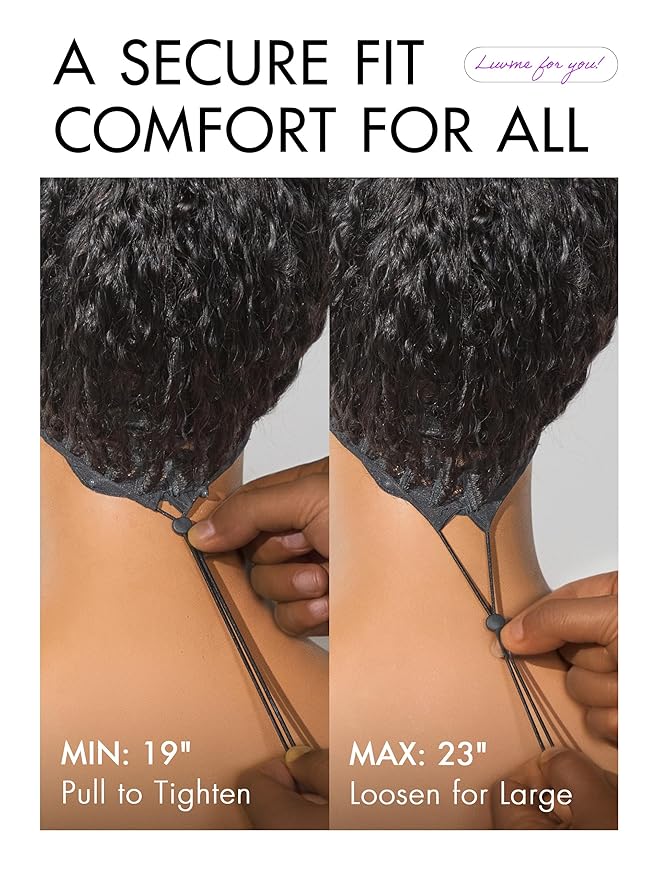 LUVME HAIR 5X5 Kinky Curly 200% Human Hair Wigs Glueless Lace Front 20 Inches Pre Cut Plucked Hd Lace Wig Ready To Go Natural Color Flexi-Fit Drawstring Cap Bleached Knots Black Wigs