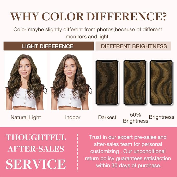 GOO GOO Clip in Hair Extensions Real Human Hair, Remy Human Hair Extensions Clip ins for Women, Natural Human Hair, 20inch 130g 7Pcs, #2/6/2 Balayage Dark Brown to Chestnut Brown