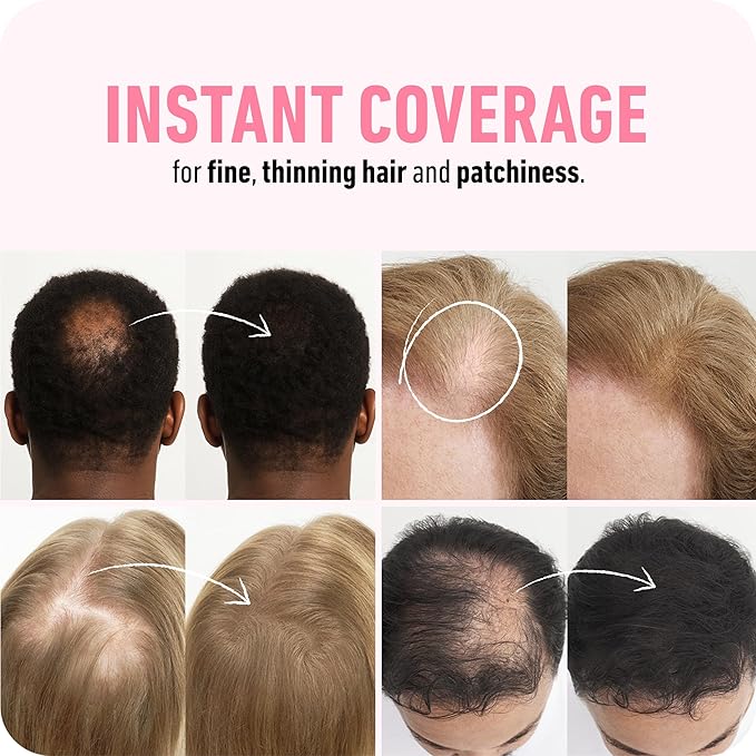 BOLDIFY Hair Fibers (28g) - Fill In Thinning and Fine Hair for an Instantly Fuller, Thicker Look - 14 Shades for Women & Men - Gray