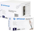LW Concept Clear Vinyl Exam Gloves for Medical/Food Safe/Cleaning/Handling Use Multipurpose Latex & Powder Free, 3.5 mil (LW3003, Large, Case of 1000)