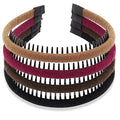 STHUAHE4PC Multicolor Protection Resin Teeth Comb Hair Hoop Hairband Headband Hair Accessories for female by Beauty hair (light brown+brown+red+black)