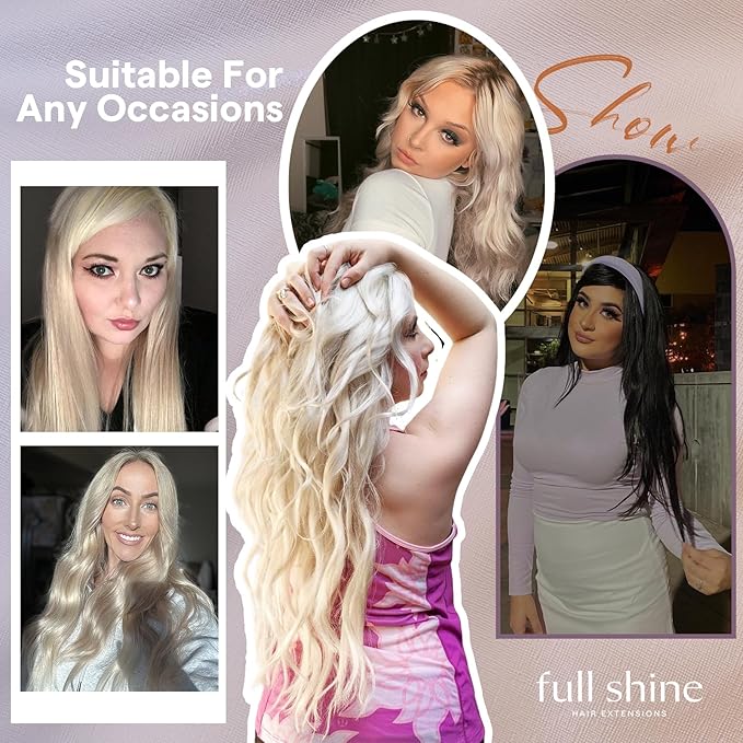 Full Shine Tape in Weft Hair Extensions Human Hair 18 Inch Color 1 Jet Black Long Genius Weft Double Sided Tape in Extensions 50G One Piece Seamless Hair Extensions Silky Straight Daily Wear