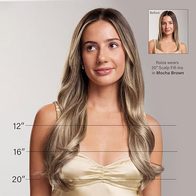 Luxy 100% Remy Human Hair – Halo Clip-In Hair Extensions –Natural Looking Volume & Length - One-Piece - Easy 5-Min Application 180 grams 20" Rooted Light Bronde