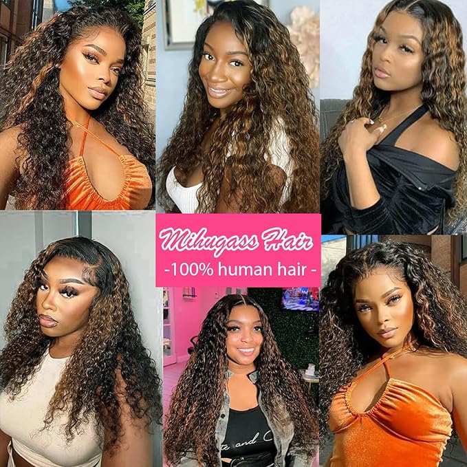 3c 4a Curly Clip in Hair Extensions T1BP1B/30 Omber Kinky Curly Clip ins For Women Brazilian Virgin Clip on Hair (24inch,T1BP1B/30)