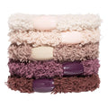 Brown and Purple Hair Ties for Women, Cozy Pony, 5 Pack, Stone, Extra Thick No-Crease Bands with Strong Hold and Damage-Free Design, Soft Fuzzy Ponytail Holders for All Hair Types | L. Erickson