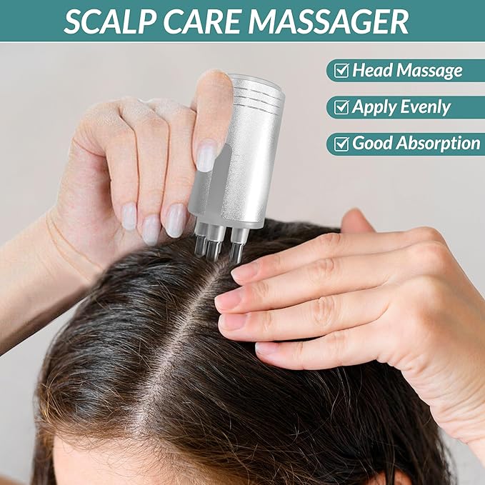 Minoxidil Applicator, Scalp Oil Applicator. Oil Comb. (Silver)
