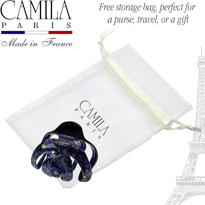 Camila Paris CP3862 French Octopus Hair Clip for Women Thick Hair and Long Curly Wavy Hair, Girls Hair Claw Clips, Styling Claw Clip for Thick Hair, Strong Hold No Slip Grip, Made in France