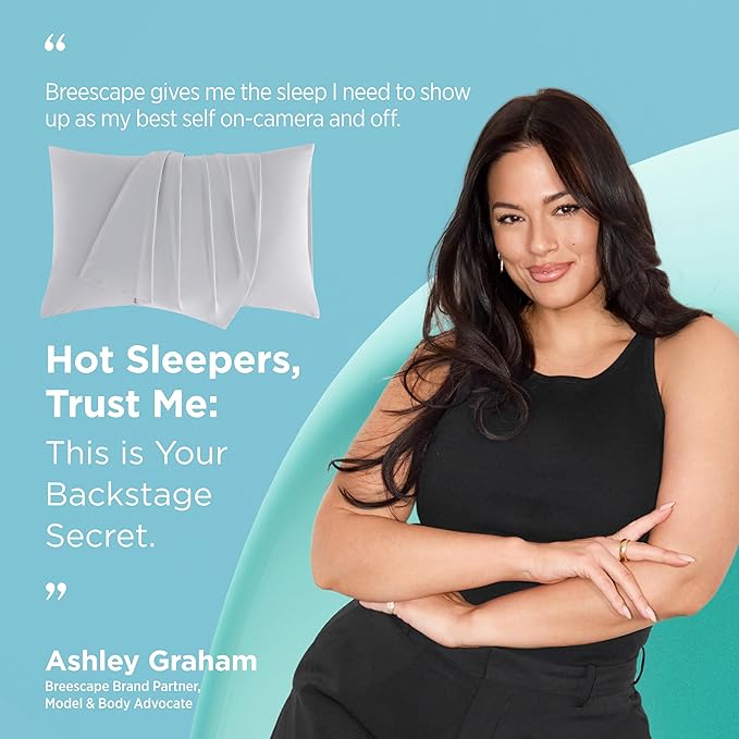 Breescape Cooling Pillow Cases King Size - BlendTek™ Dry & Cool Technology for Hot Sleepers and Night Sweats, 2 Pack Ultra Soft & Smooth Pillowcases for Hair & Skin Care, 20" x 36", Twilight Blue
