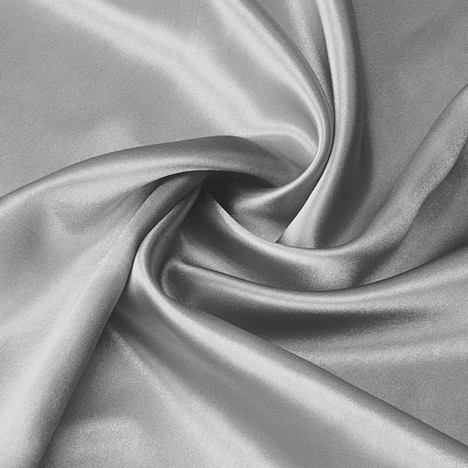 Lirex Satin Pillowcase for Hair and Skin, Super Soft and Cooling Similar to Silk, 2 Pack Standard Size 20"X 26" Pillow Cases with Envelope Closure, Gifts for Women Men, Dark Gray