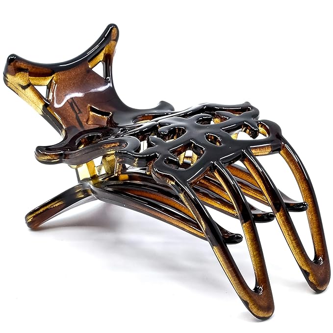 Camila Paris NV73 French Hair Clip for Women, Hair Side Clips, 3 inch Girls Hair Claw Clips Jaw Fashion Durable Styling Hair Accessories for Women, Strong Hold No Slip Grip, Made in France. Tortoise