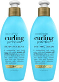 OGX Argan Oil of Morocco Curling Perfection Curl-Defining Cream, Hair-Smoothing Anti-Frizz Cream to Define All Curl Types & Hair Textures, Paraben-Free, Sulfated-Surfactants Free, 6 oz (Pack of 2)