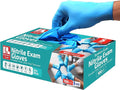 Sky Blue 5 Mil Nitrile Exam Gloves Disposable Latex Free | Medical Rubber Gloves for Doctors, EMT, First Aid Kit, Food Service & Cleaning | Bulk Nitrile for Mechanics (100 CT) - XX-Large