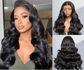 Real HD Lace Wig 13x6 Full Lace Frontal Wig 220% Density Body Wave HD Transparent Lace Front Wigs Virgin Human Hair Wigs Pre Plucked with Baby Hair 28 inch