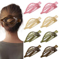 8 Pack Jelly Style Flat Hair Clips – Translucent Claw Clips in Pink, Brown, Beige, Green, Cute Matte Hair Accessories for Girls & Teens, Kawaii Y2K Styling Barrettes for Summer