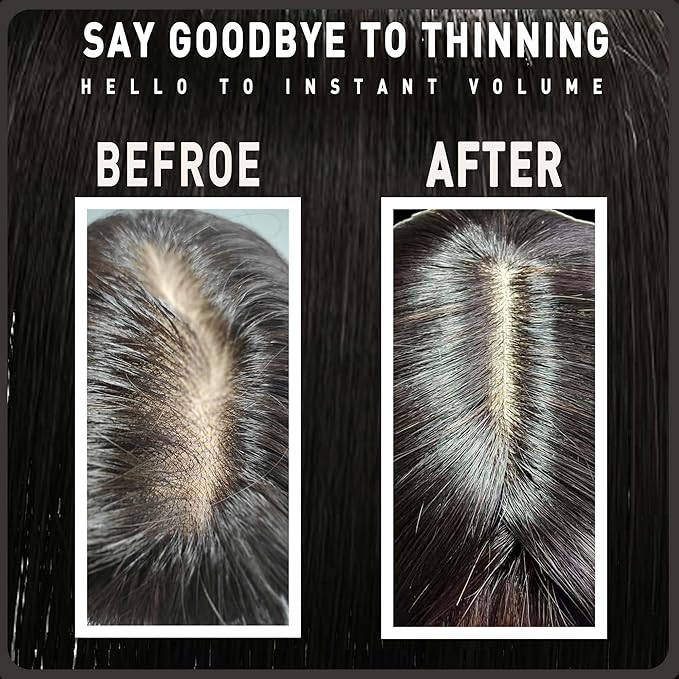 Real Human Hair Topper for Thinning Hair Women Clip in Straight Hairpiece Silk Base Natural Black 10 in