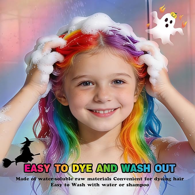 Purple Temporary Hair Color Spray for Kids, Instant Colored Hair Dye Alternative for Girls Boys Teens Women Men, Disposable Washable, Quick Styling for Party Cosplay Christmas Halloween, 150ml