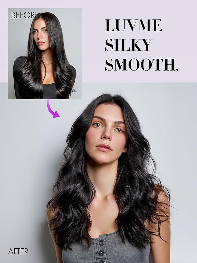 LUVME Invisible Clip in Hair Extensions Real Human Hair, 18 inch 2 Pack 220g 12Pcs, Natural Black Remy Human Hair Extensions Clip ins for Women, Natural Human Hair