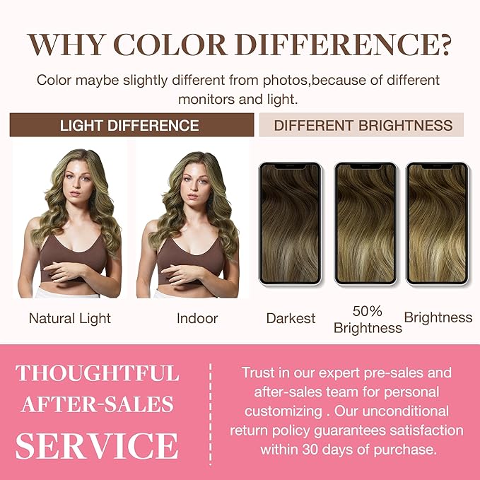 GOO GOO Clip in Hair Extensions Real Human Hair, Remy Human Hair Extensions Clip ins for Women, Natural Human Hair, 16inch 130g 7Pcs, 3/8/613 Balayage Walnut Brown to Ash Brown and Bleach Blonde