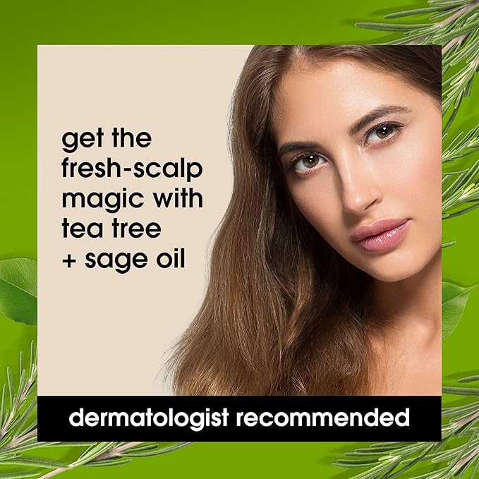 Yes To Tea Tree & Sage Oil Shampoo and Conditioner, Soothing Dry Itchy Scalp, Natural, Vegan & Cruelty-Free, 12 Fl Oz