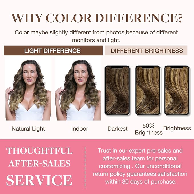GOO GOO Clip in Hair Extensions Real Human Hair, Remy Human Hair Extensions Clip ins for Women, Natural Human Hair, 16inch 130g 7Pcs, 4/27/4 Balayage Chocolate Brown to Caramel Blonde