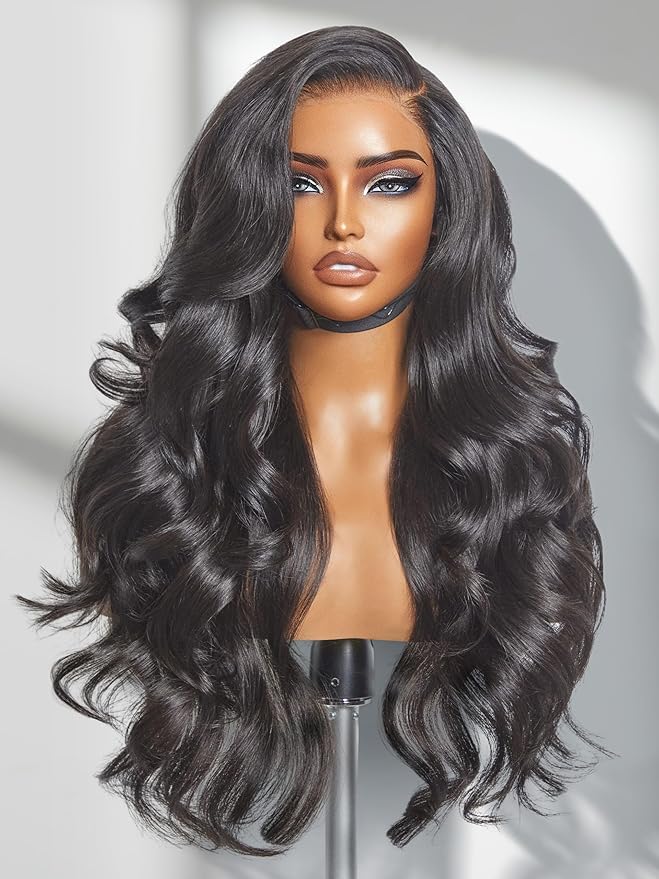 LUVME HAIR All-Day Comfort Wig Real Glueless 7x6 HD Lace 200% Density Hair Loose Body Wave PartingMax Lace Wigs Lace Front Wigs Human Hair Pre Cut Plucked Lace Frontal Glueless 26 Inches Natural Black