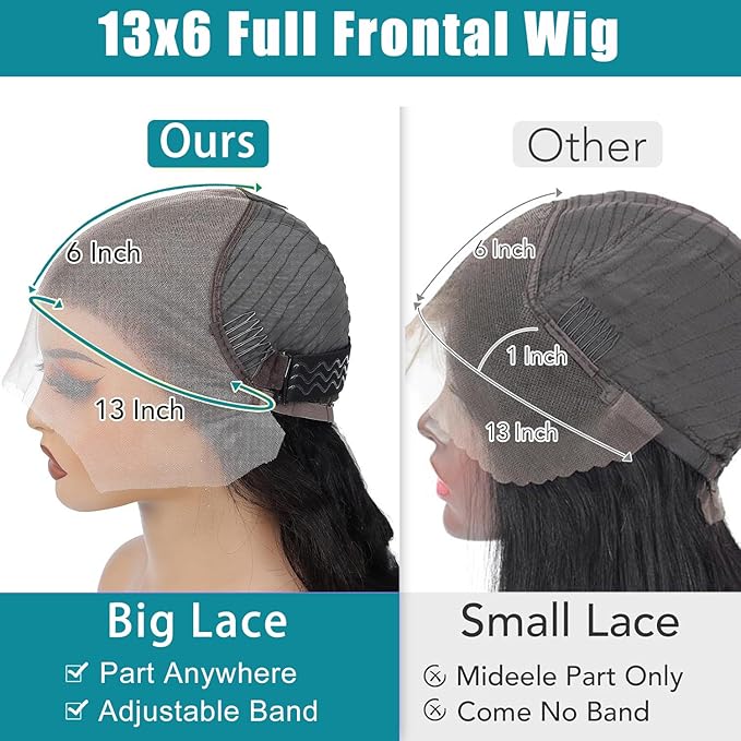 SOSATISFY 13x6 Deep Wave Lace Front Wigs Human Hair 200 Density Deep Wave Frontal Wigs Human Hair HD Lace Curly Wigs for Black Women Pre Plucked with Baby Hair Curly Lace Front Wig 22 Inch