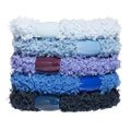 Blue Hair Ties for Women, Cozy Pony, 5 Pack, Azure, Extra Thick No-Crease Bands with Strong Hold and Damage-Free Design, Soft Fuzzy Ponytail Holders for All Hair Types | L. Erickson