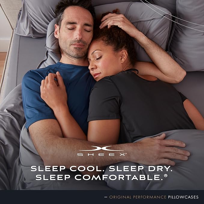 SHEEX Original Performance Cooling Pillowcases, Ultra-Soft Pillowcase Set, 2 Cooling Pillow Covers, King, Graphite