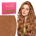 WENNALIFE Invisi Edge Tape in Hair Extensions Human Hair, 20 Inch 30g 10pcs Auburn Ginger Invisible Luxury Remy Hair Extensions Seamless Injected Straight Extensiones