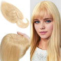 SEGO 100% Real Human Hair Toppers with Bangs for Women with Thinning Hair