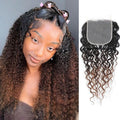 T1B/2/30 Ombre 5x5 Water Wave Lace Closure 100% Real Human Hair 12 Inch Chestnut Brown Ombre Water Wave Transparent Lace Closure