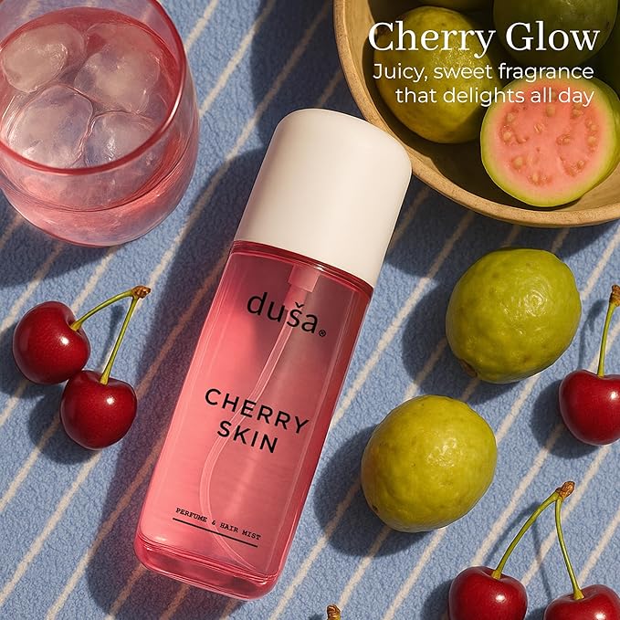 DUSA Cherry Skin Hair Perfume & Body Mist for Women – Long Lasting Body and Hair Mist, Vacation Spray & Perfume para el Cabello de Mujer with Nourishing Oil, 100 ml