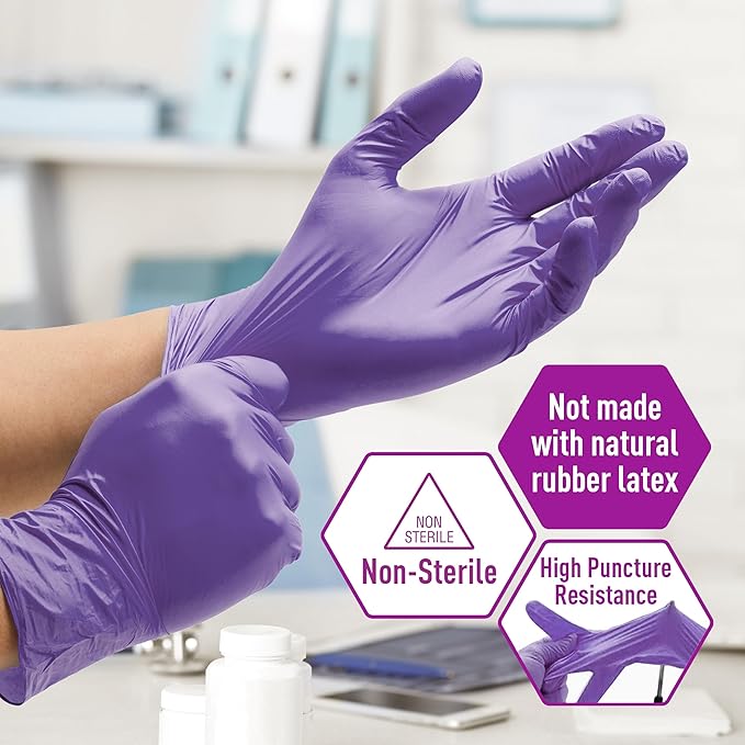 MedPride Powder-Free Nitrile Exam Gloves, Small, Case/1000 (100 Count (Pack of 10))