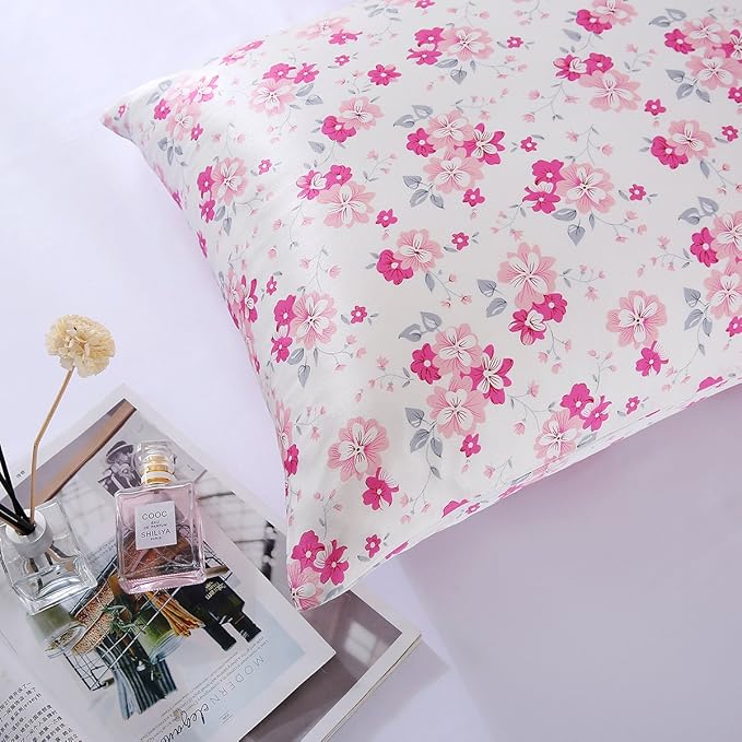 SLPBABY Silk Pillowcase for Hair and Skin with Hidden Zipper Print (King, Pattern29)