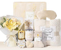 Birthday Gifts for Women Self Care Package Get Well Soon Gift Baskets, Thinking of You Sympathy Spa Gift Set w/ Crochet Flower Bouquet, Unique Christmas Gifts for Women Mom Her Best Friend Sister Wife