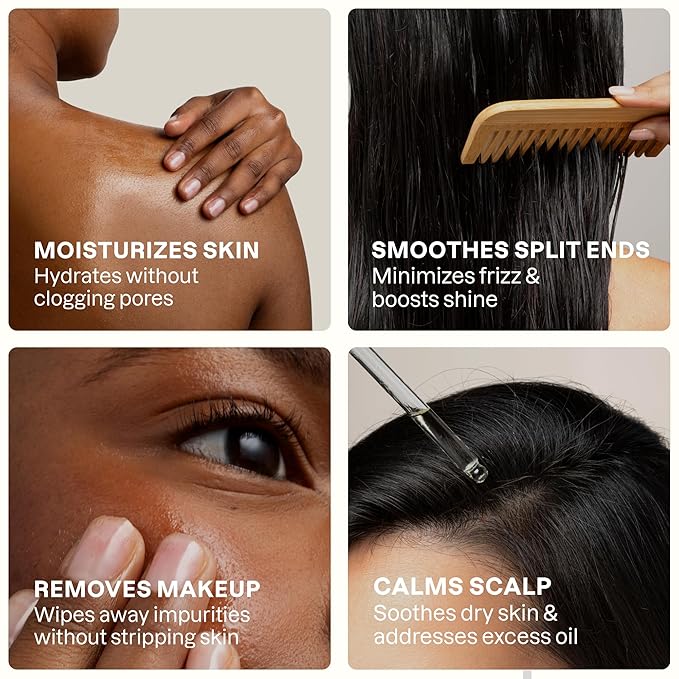 Cliganic Organic Jojoba Oil 32 oz, 100% Pure | Bulk, Natural Cold Pressed Unrefined Hexane Free Oil for Hair & Face