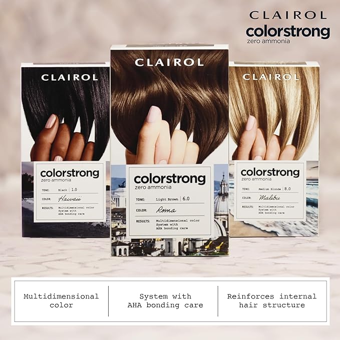 Clairol ColorStrong Permanent Zero Ammonia Hair Dye, 7.0 Dark Blonde - Saint-Tropez Hair Color, Pack of 1