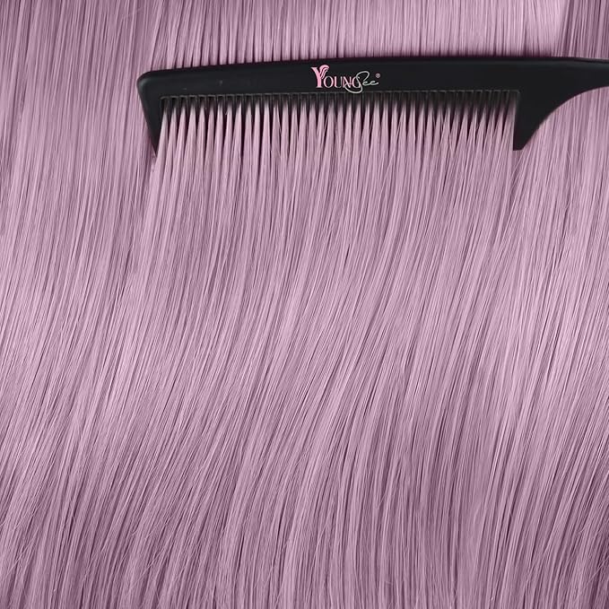 YoungSee Tape in Hair Extensions Human Hair Purple Tape in Extensions Lavender Human Hair Tape in Extensions 14In Light Purple Remy Tapes Extension Colored Highlight 25g 10pcs