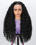 13x6 Deep Wave Lace Front Wigs Human Hair 180% Density curly human hair wig for Women 13x6 Wet and Wavy HD Transparent Lace Frontal Wigs Human Hair Pre Plucked with Natural Baby Hair 22inch