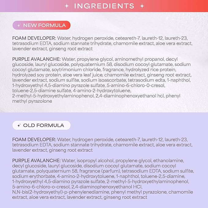 Hally Hair Color Cloud Hair Dye (Purple Avalanche) - Demi-Permanent Foam Hair Color for Women & Men - Mess-Free & Long-Lasting Hair Dye Kit, Hair Coloring Products Wash Out in 4-6 Weeks, Vegan